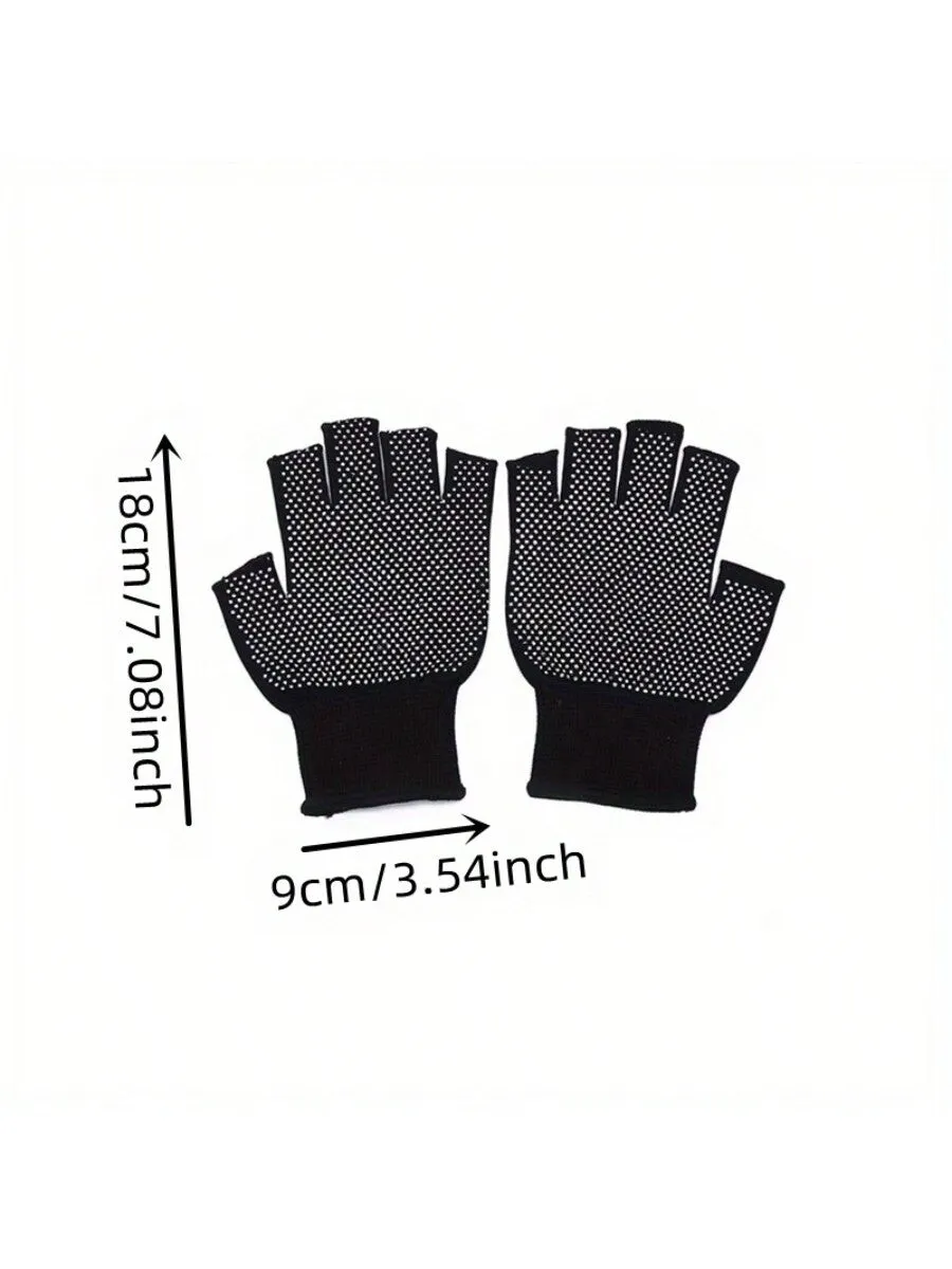 1 pair of sports breathable and anti slip half finger gloves suitable for yoga, ballet, and Pilates training