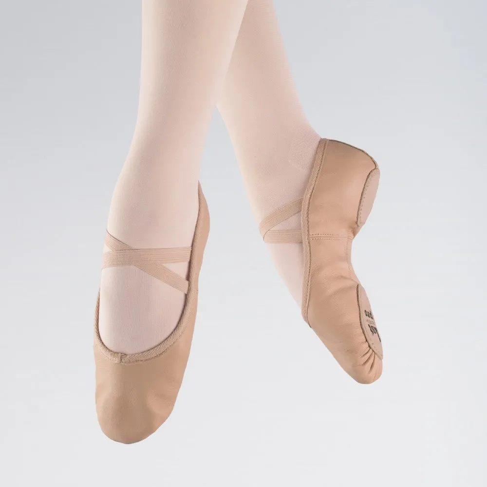 1st Position Pink Leather Split Sole Ballet Shoes