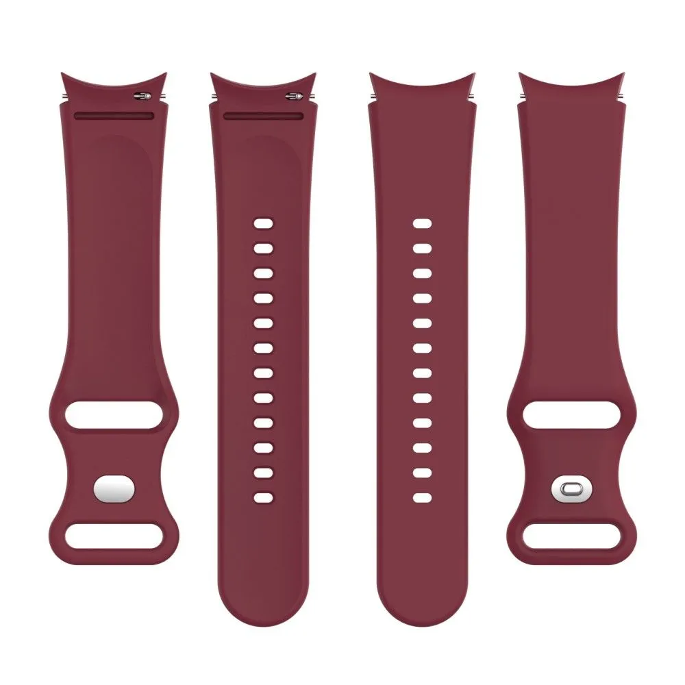 20mm simple silicone watch strap  for Samsung Galaxy Watch 4 - Wine Red