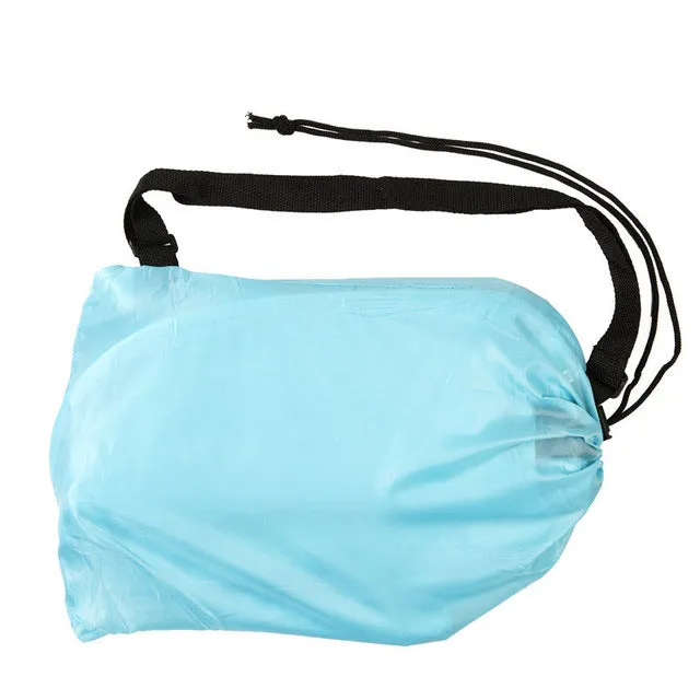 240*70cm Fast Inflatable Lazy bag Air Sleeping Bag Camping Portable Air Sofa Beach Bed Air Hammock Nylon Banana Sofa Lounger