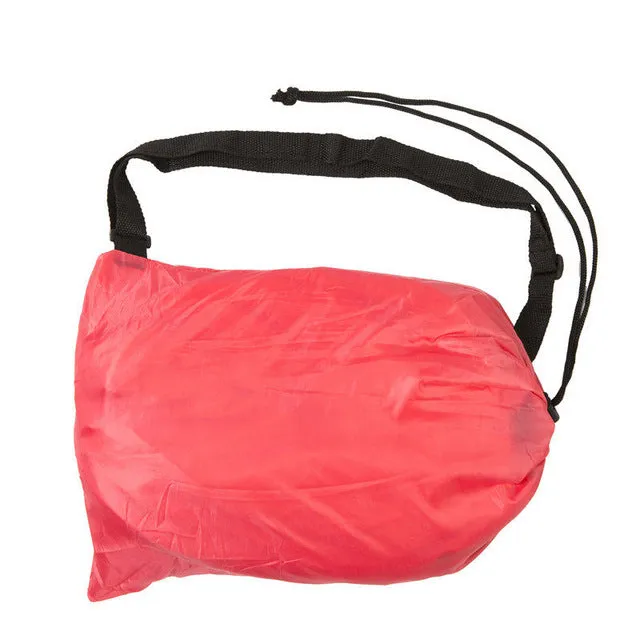 240*70cm Fast Inflatable Lazy bag Air Sleeping Bag Camping Portable Air Sofa Beach Bed Air Hammock Nylon Banana Sofa Lounger