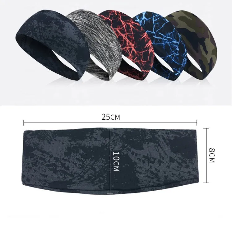 Absorbent Cycling Yoga Sport Sweat Headband Men Sweatband For Men and Women Yoga Hair Bands Head Sweat Bands Sports Safety(Camo)