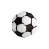 Acrylic Sports Bead Soccer 18mm White/Black