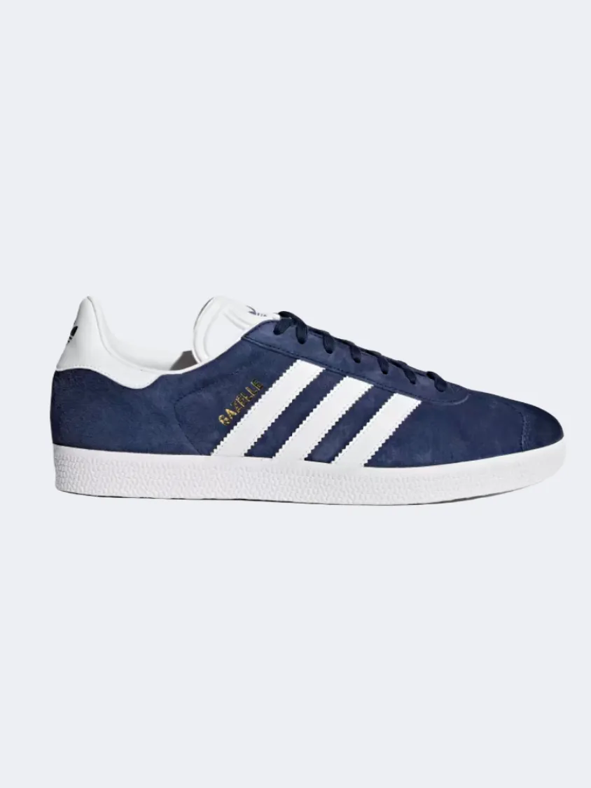 Adidas Gazelle Men Original Shoes Navy/White/Gold