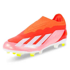 adidas Jr. X Crazyfast Elite LL FG Soccer Cleats (Solar Red/White/Solar Yellow)