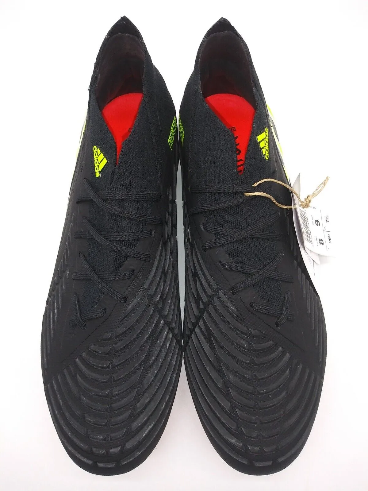 Adidas Mens Rare Predator Edge.1 FG GW1032 Black Volt