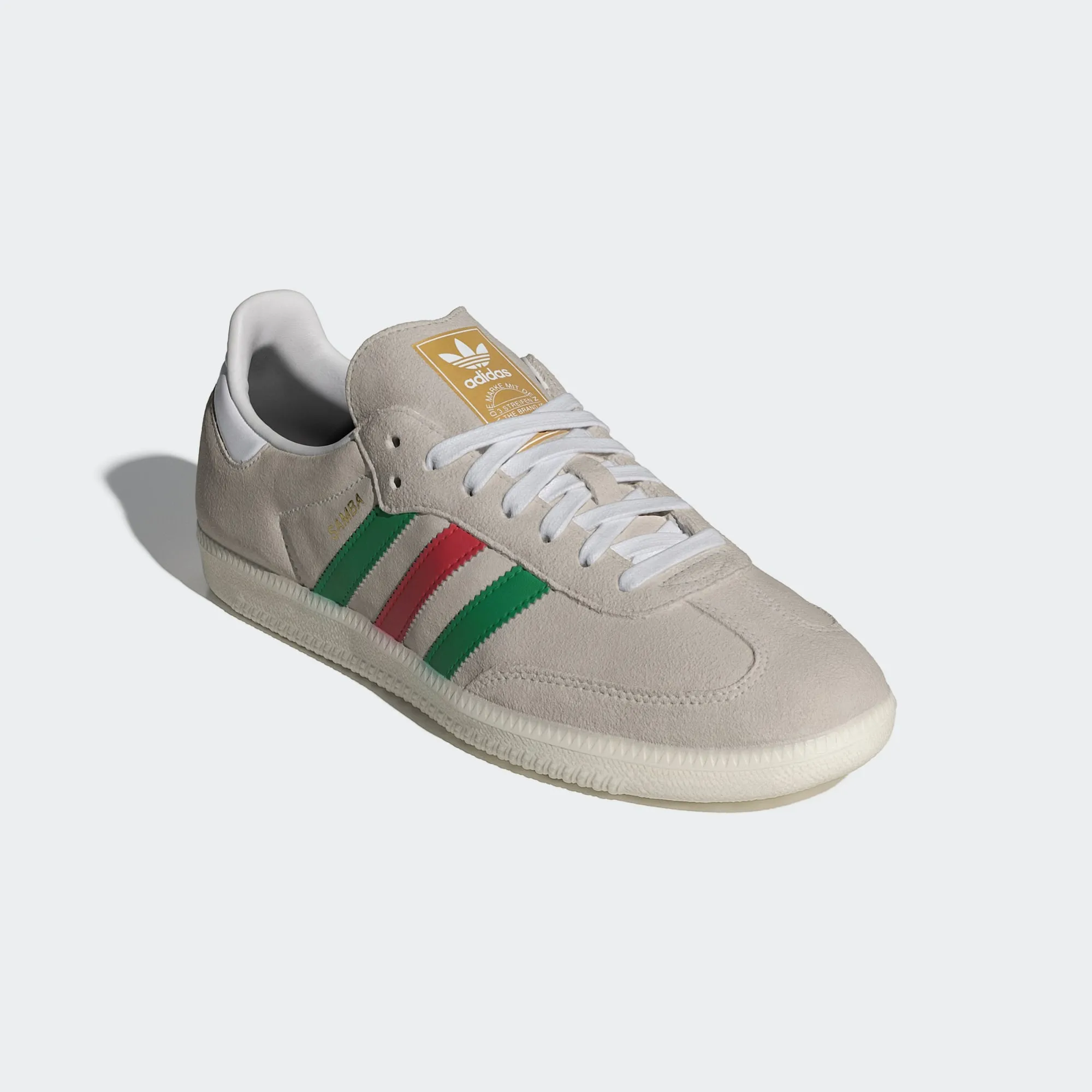 Adidas Men's Samba OG Shoes - Crystal White / Green / Better Scarlet