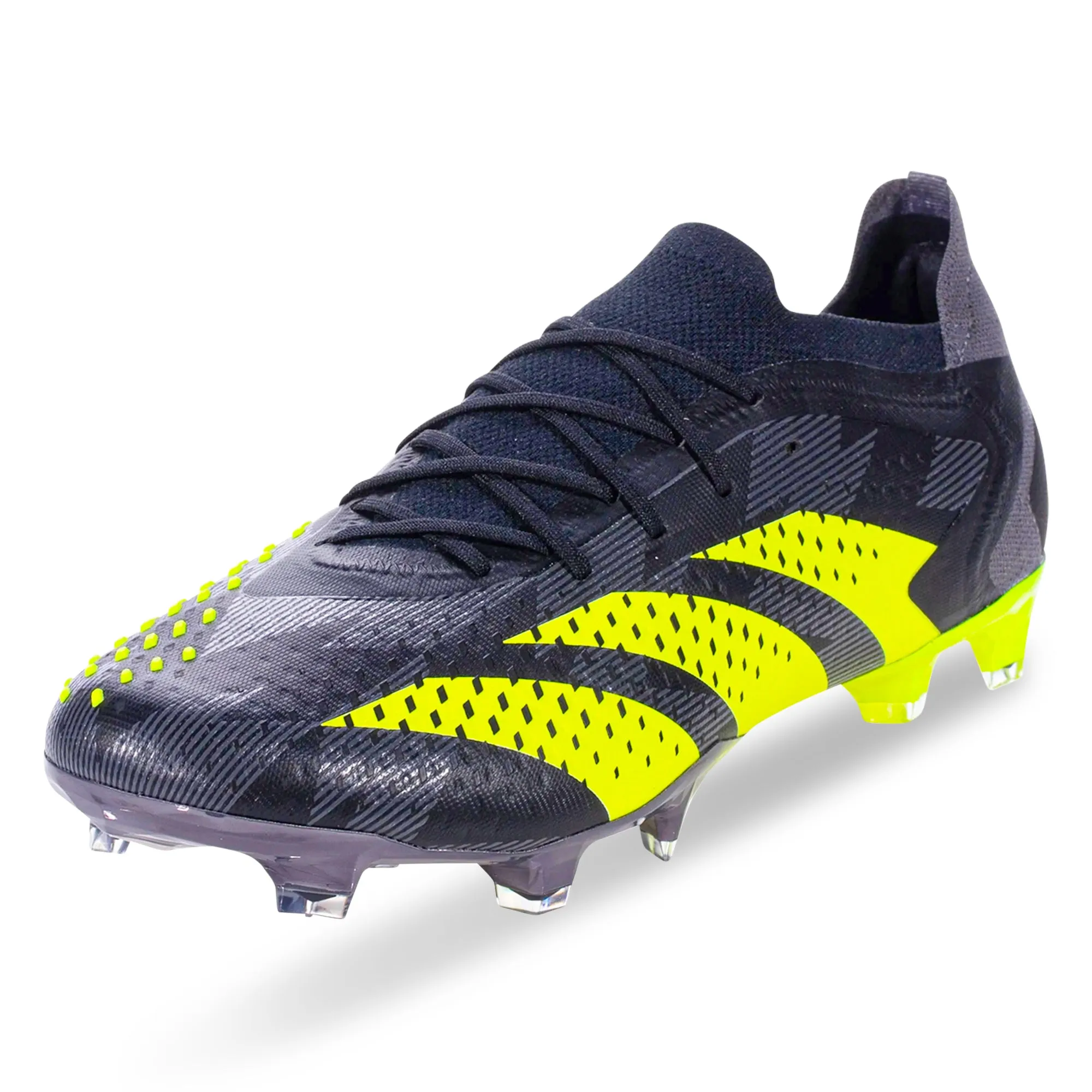 adidas Predator Accuracy.1 Low INJ Firm Ground Soccer Cleats (Core Black/Team Solar Yellow 2)