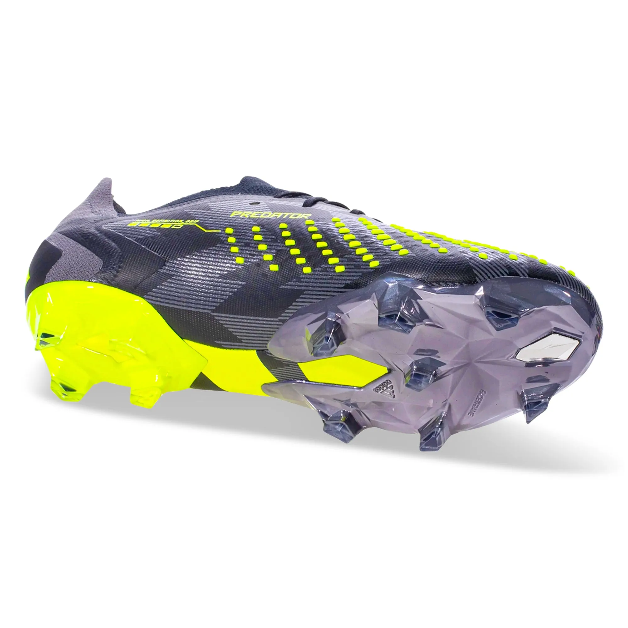 adidas Predator Accuracy.1 Low INJ Firm Ground Soccer Cleats (Core Black/Team Solar Yellow 2)