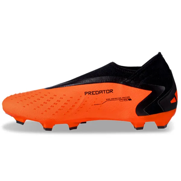 adidas Predator Accuracy.3 Laceless Firm Ground Soccer Cleats (Tea Solar Orange/Black)