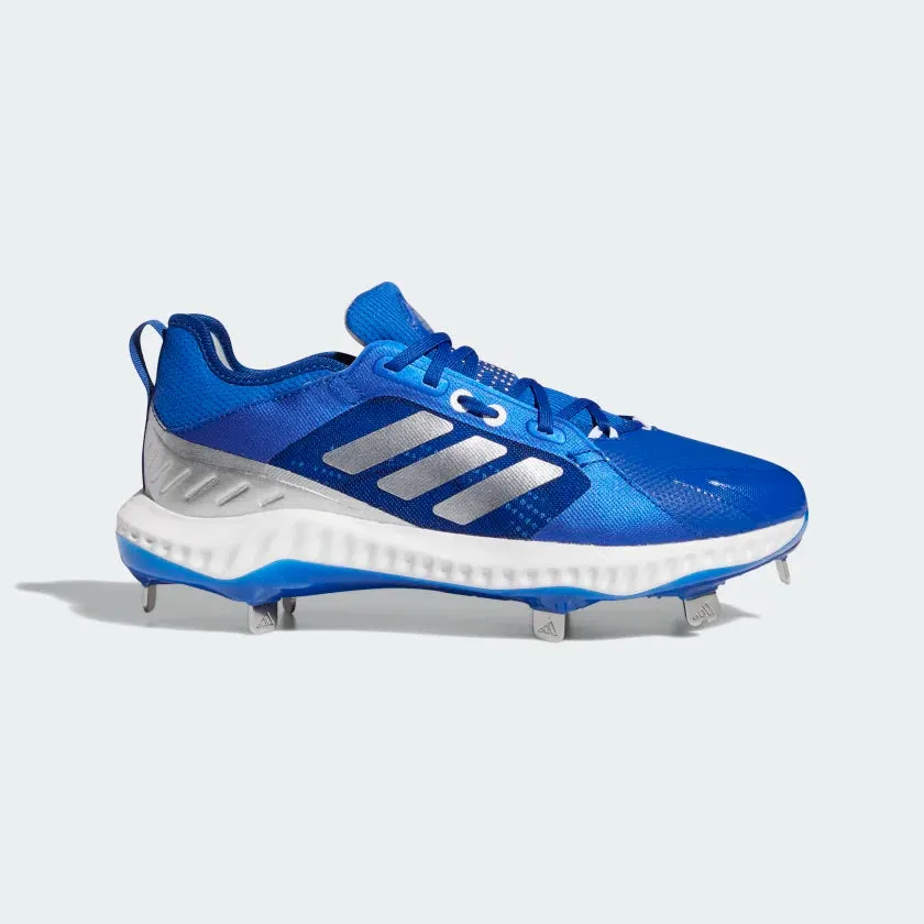 Adidas Pure Hustle Womens Metal Softball Cleat - Royal/Silver