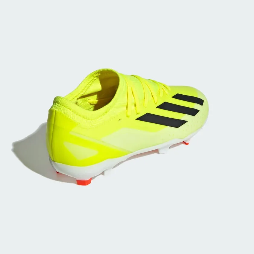 adidas X Crazyfast League FG Junior Soccer Cleat IF0691 Neon Green / White