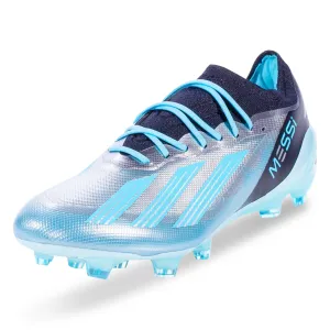 adidas X Crazyfast Messi.1 Firm Ground Soccer Cleats (Silver Metallic/Bliss Blue)