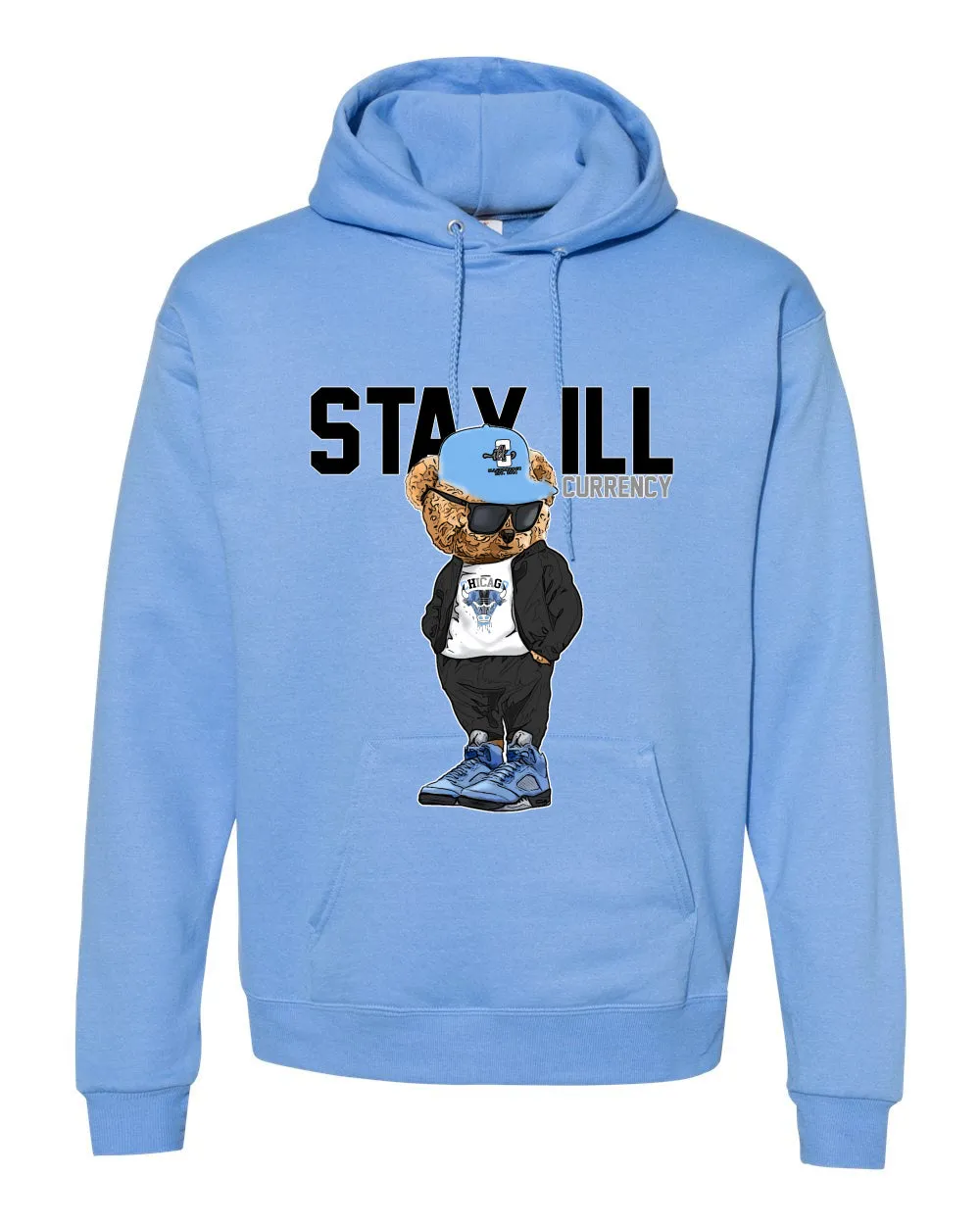 Air Jordan 5 “UNC” Carolina Blue T-Shirt (Stay ill Bear)