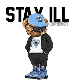 Air Jordan 5 “UNC” Carolina Blue T-Shirt (Stay ill Bear)