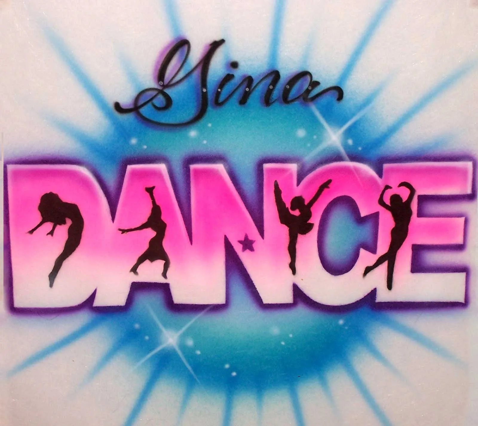 Airbrushed Dancers Personalized Dance Tee or Sweatshirt