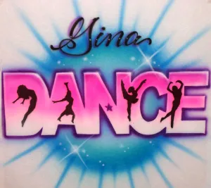 Airbrushed Dancers Personalized Dance Tee or Sweatshirt