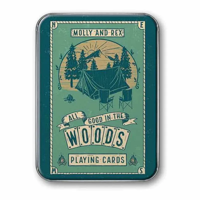 All Good in the Woods Playing Cards in Tin box