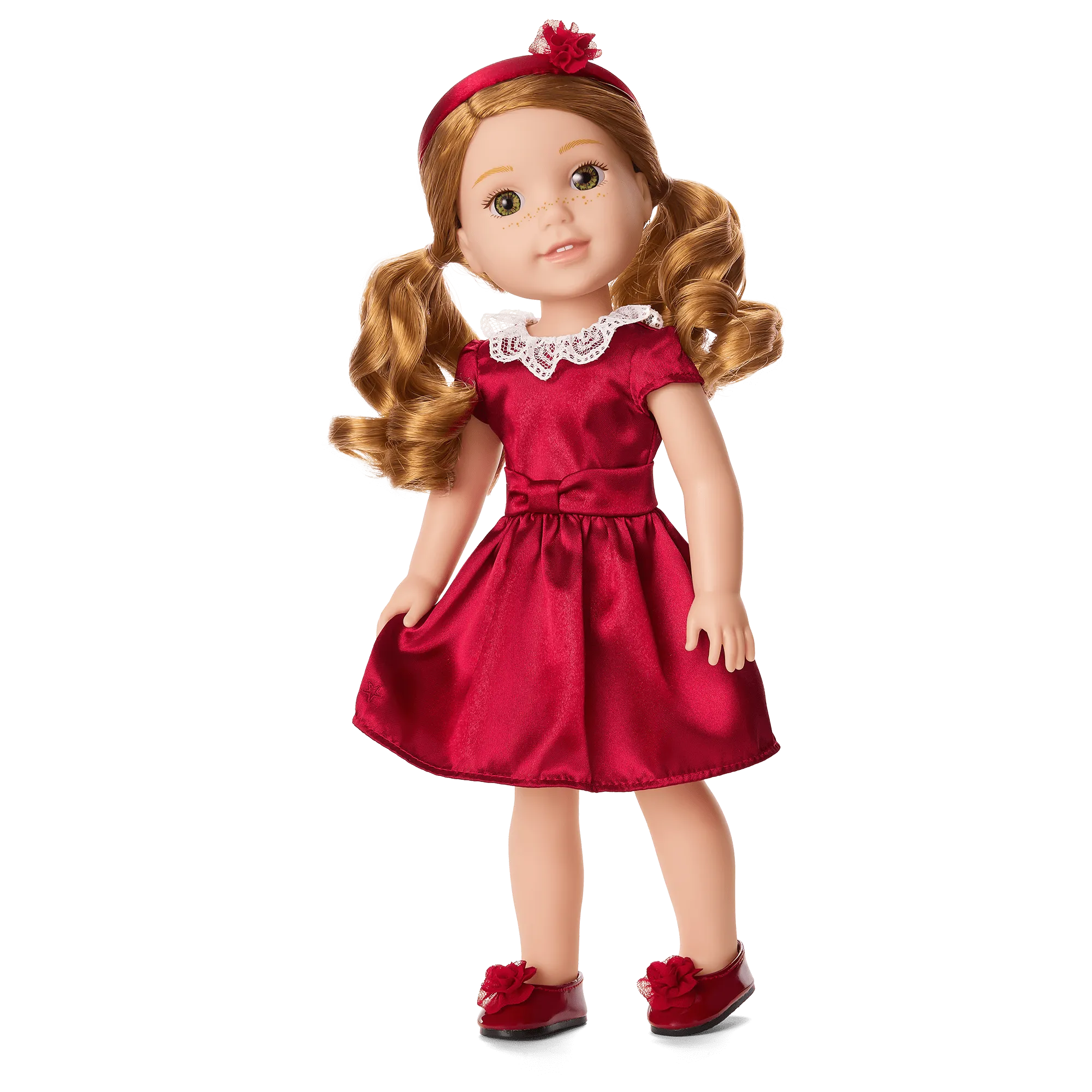 American Girl® x Janie and Jack Holly-Red Party Dress for WellieWishers™ Dolls