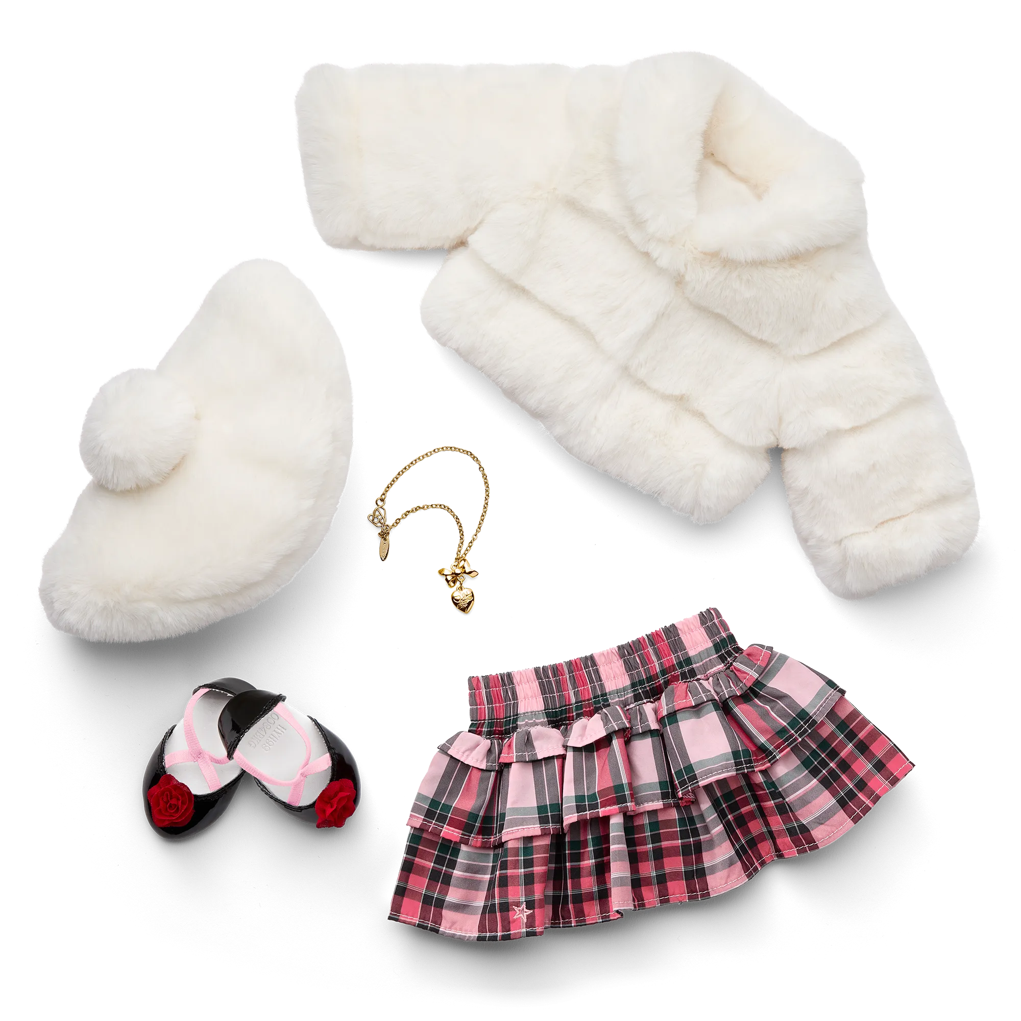 American Girl® x Janie and Jack Winter-White Jacket & Skirt Outfit for 18-inch Dolls