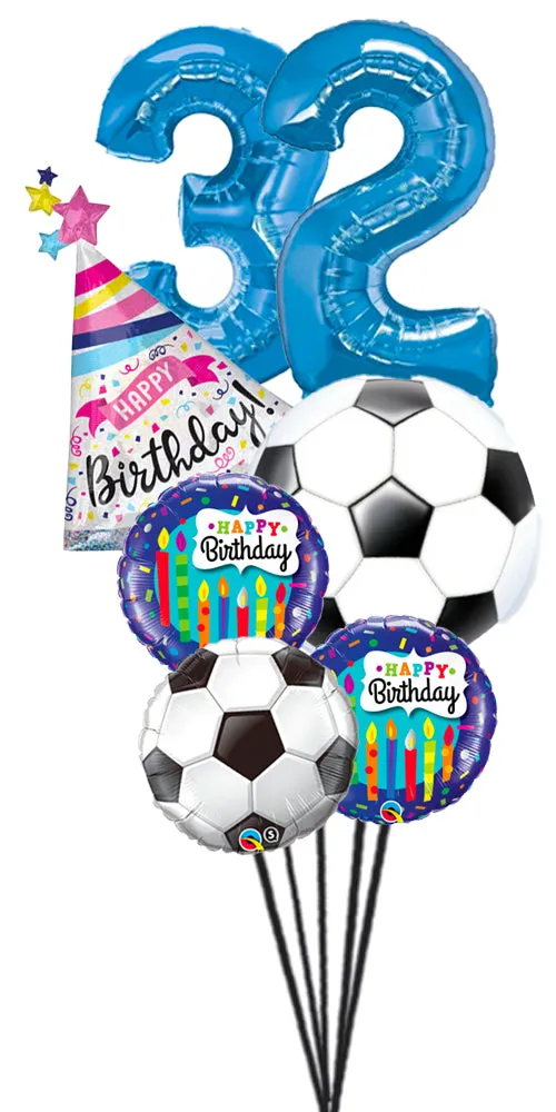 Any Age SoccerBall Birthday All Foil Bouquet