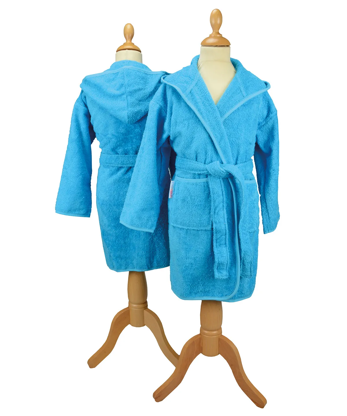 Aqua Blue - ARTG® Boyzz & Girlzz® hooded bathrobe