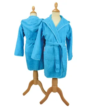 Aqua Blue - ARTG® Boyzz & Girlzz® hooded bathrobe