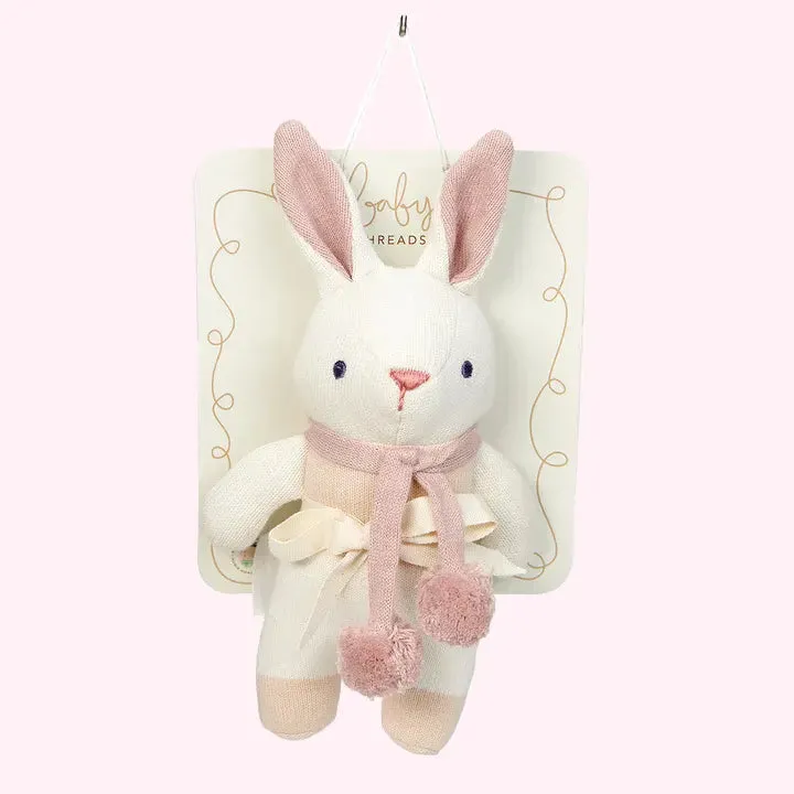 Baby Threads Bunny Rattle - Cream