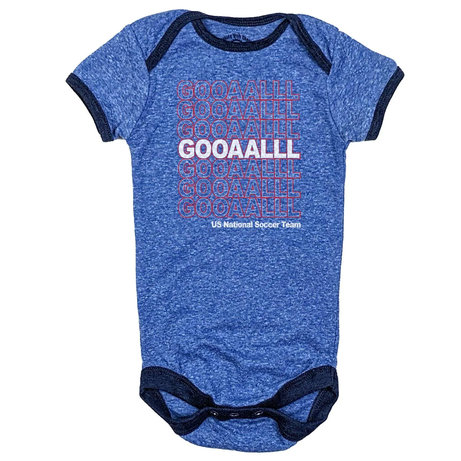 Baby US Soccer Gooaalll Ringer Onesie