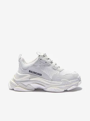 Balenciaga Kids Triple S Trainers in White