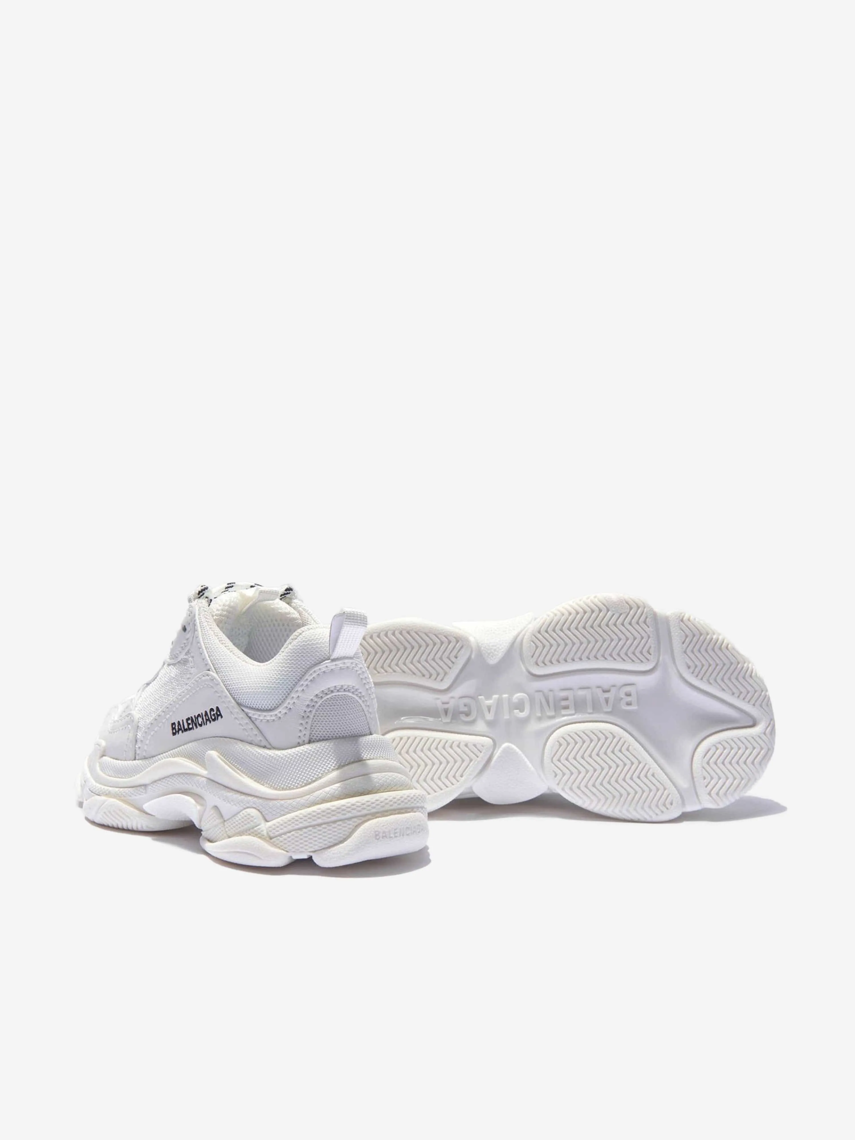 Balenciaga Kids Triple S Trainers in White