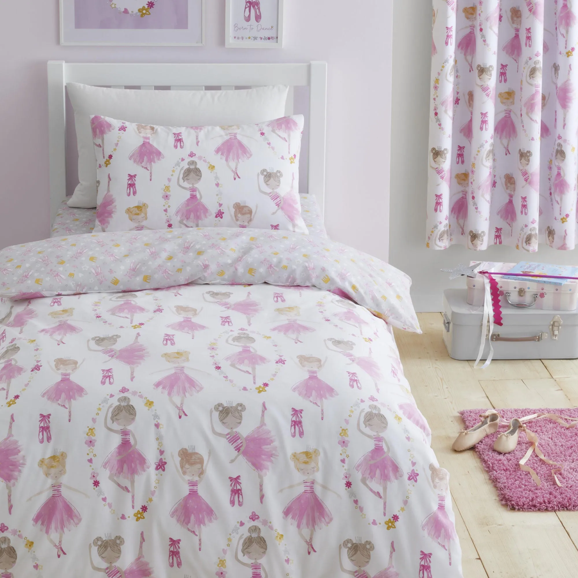 Ballet Dancer Duvet Cover Set by Bedlam in Pink