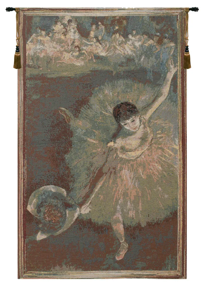 Ballet Dancer in Green European Tapestry