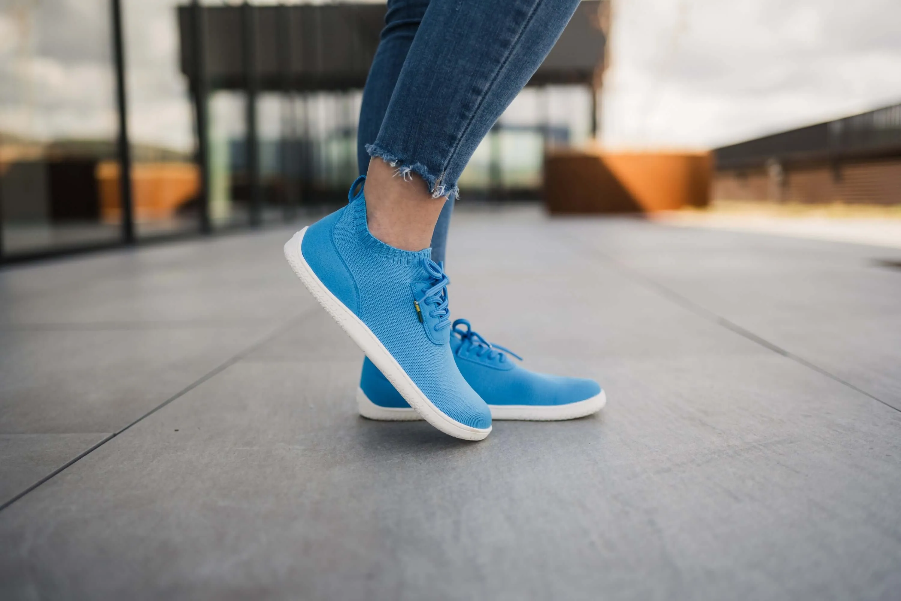 Barefoot Sneakers Be Lenka Stride - Blue & White