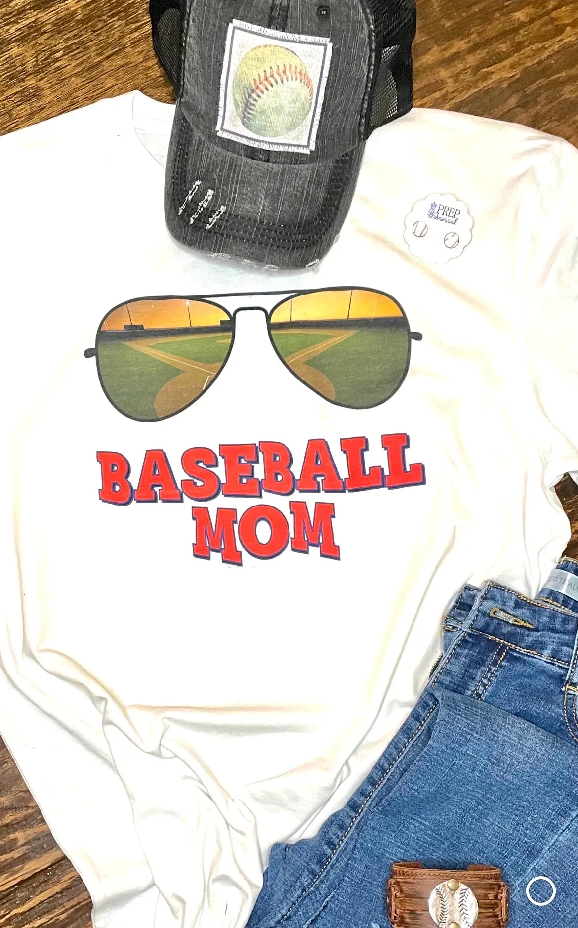 Baseball Mom Sunglasses Tee