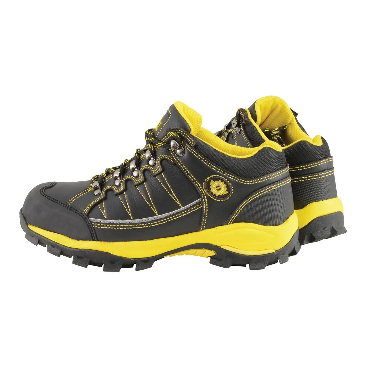 Bazalt MBM9121ST Men's Black and Yellow Water and Frost Proof Leather Outdoor Shoes with Composite-Toe