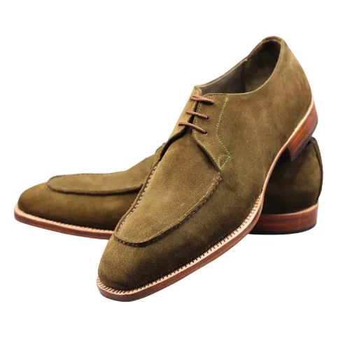 Bespoke Custom Made Handmade Geniune Suede Derby Laceup Formal Dress Mens Shoes