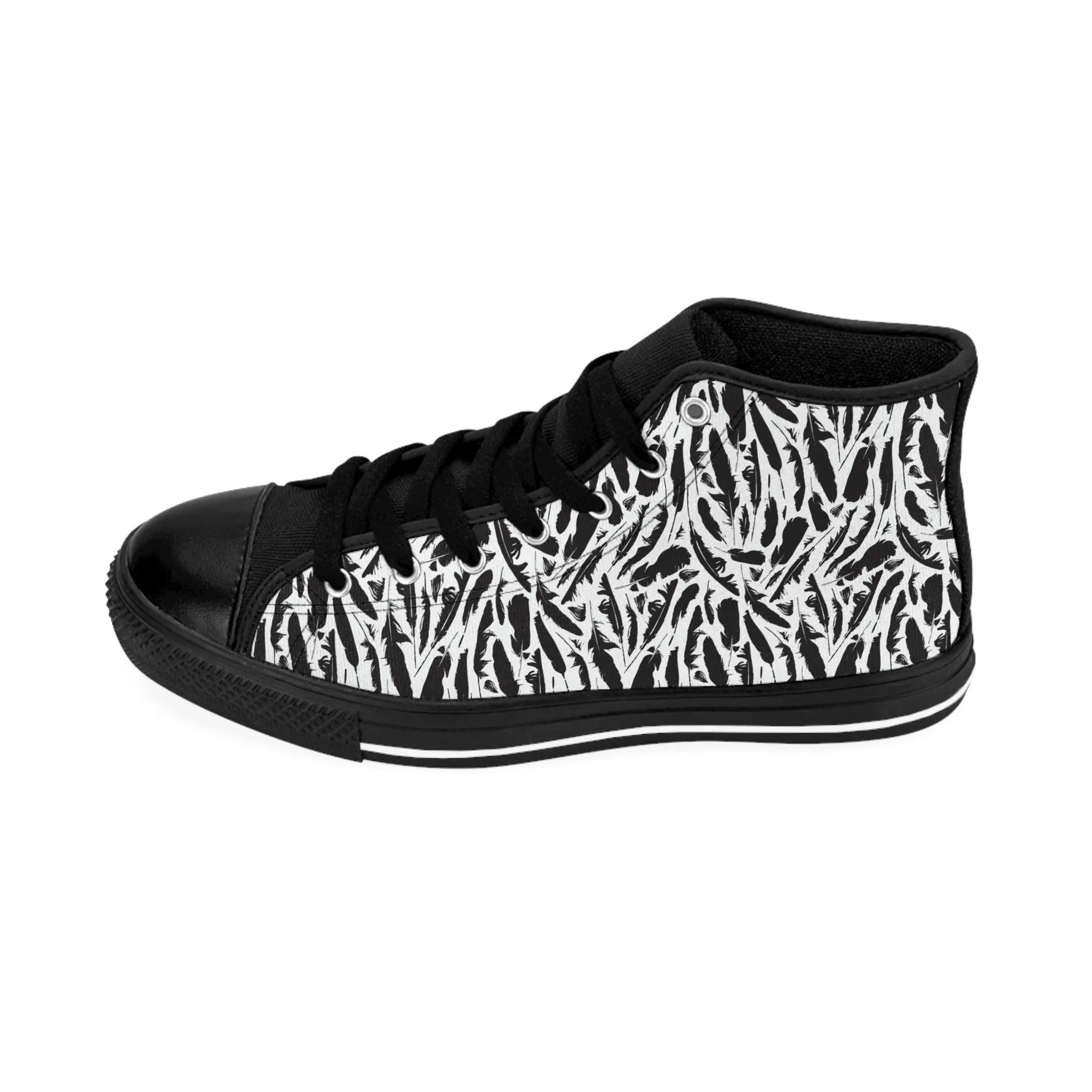 Black Crow Feathers Women's Classic Sneakers