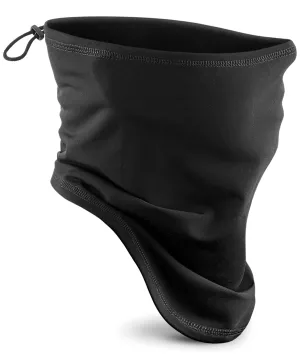 Black - Junior softshell sports tech neck warmer