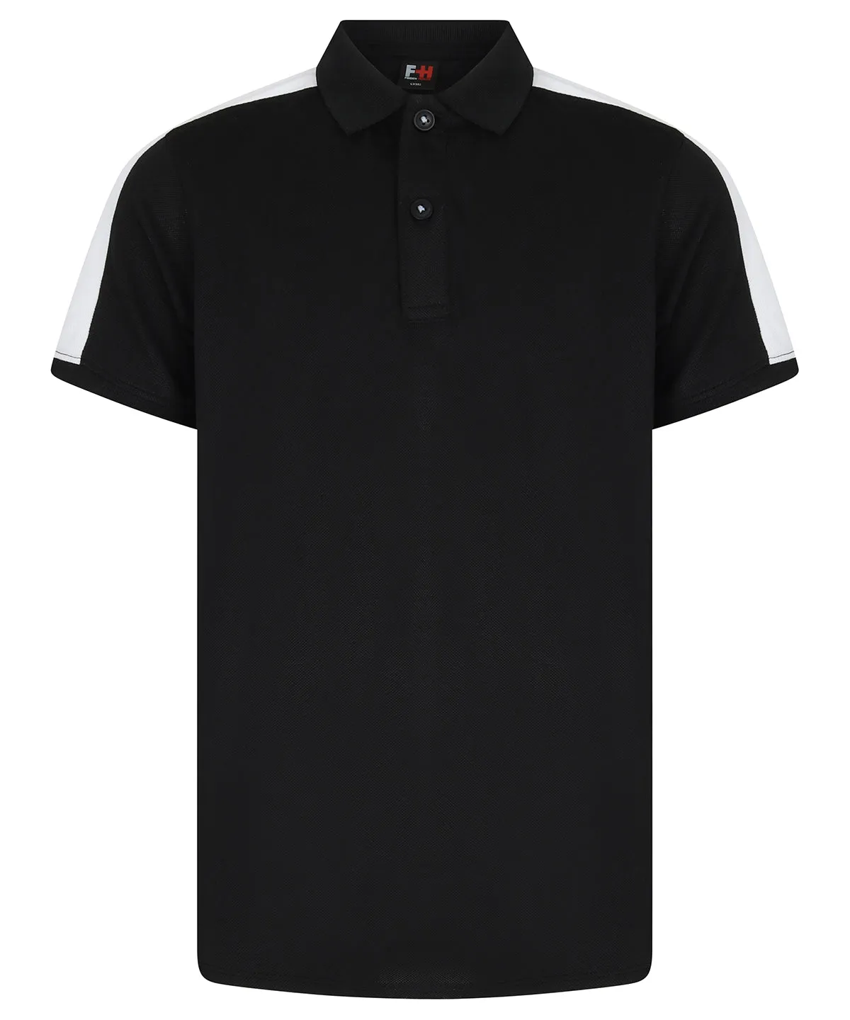 Black/White - Kids contrast panel polo