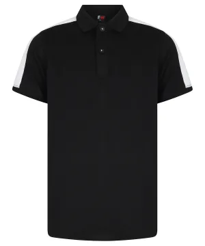 Black/White - Kids contrast panel polo