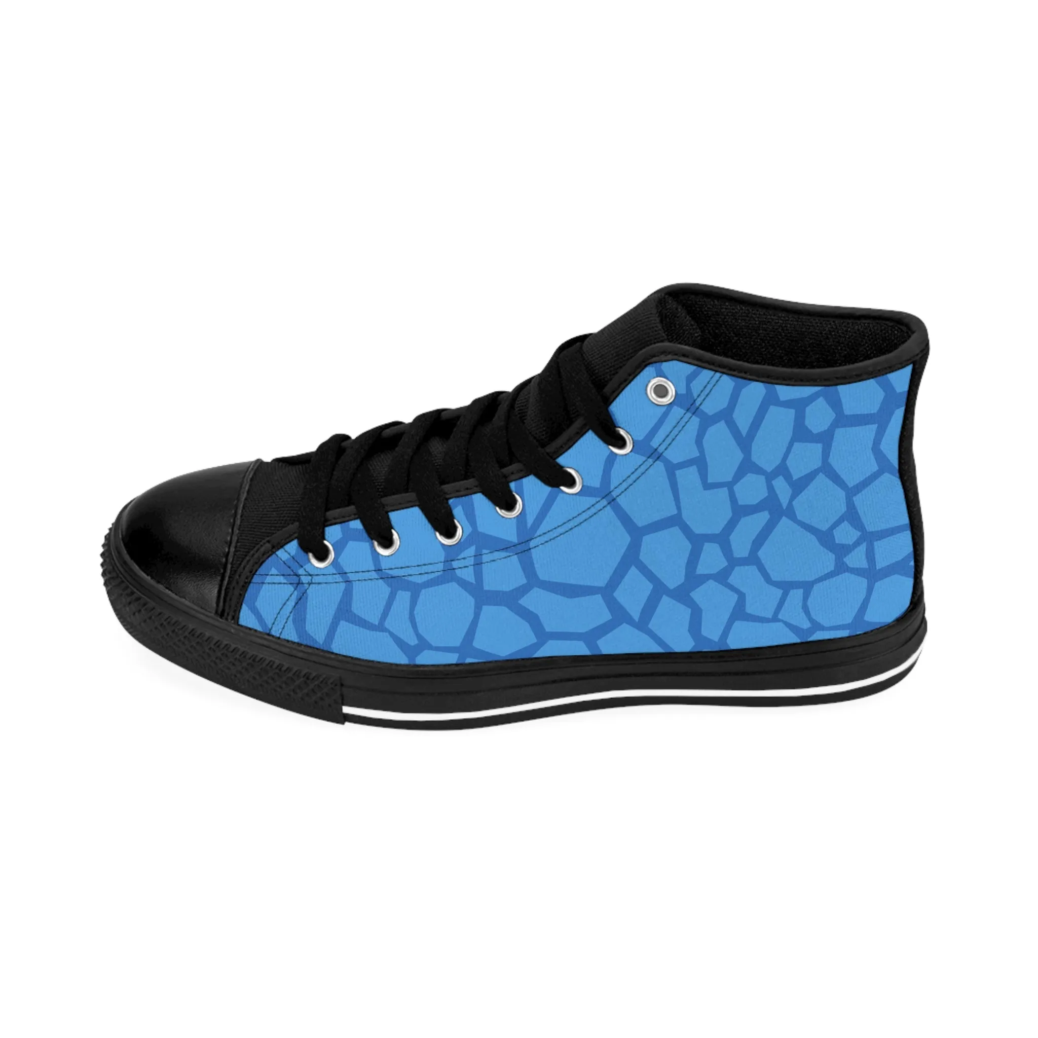 Blue Dinosaur Skin Women's Classic Sneakers