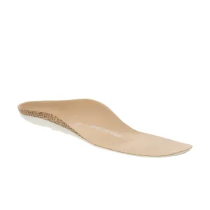 Blue Footbed Long Beige Leather