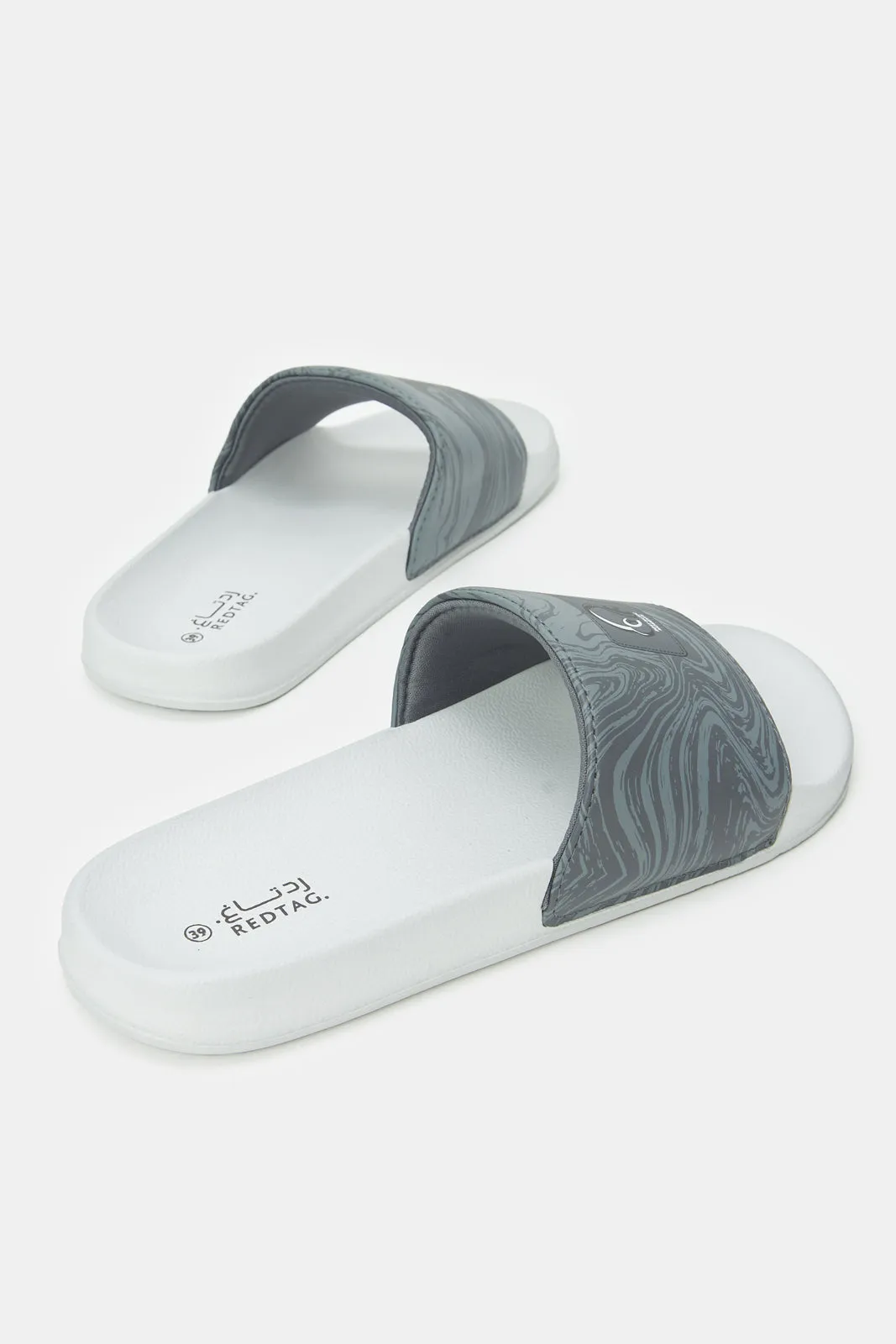 Boys Grey Padded Slide