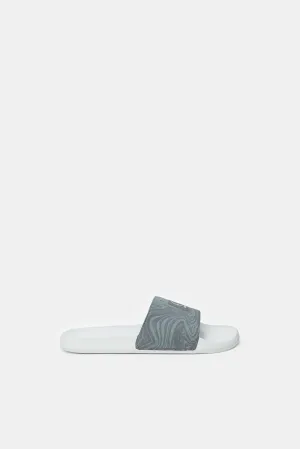 Boys Grey Padded Slide