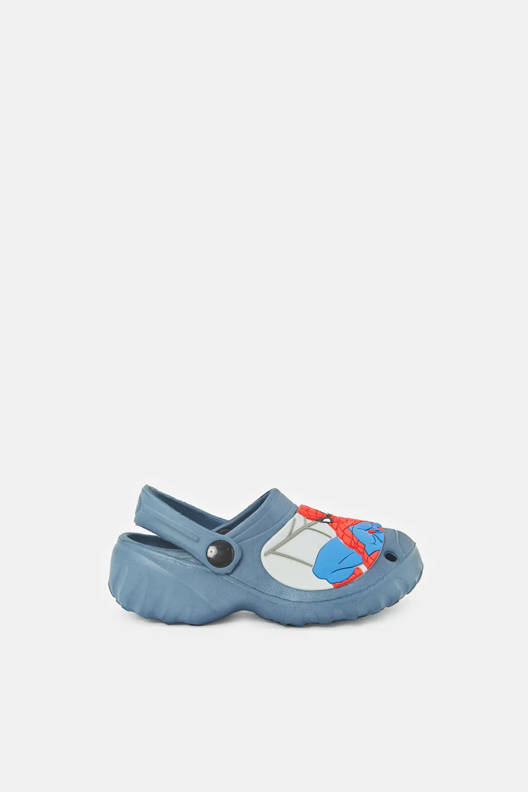 Boys Grey Spiderman Print Clog