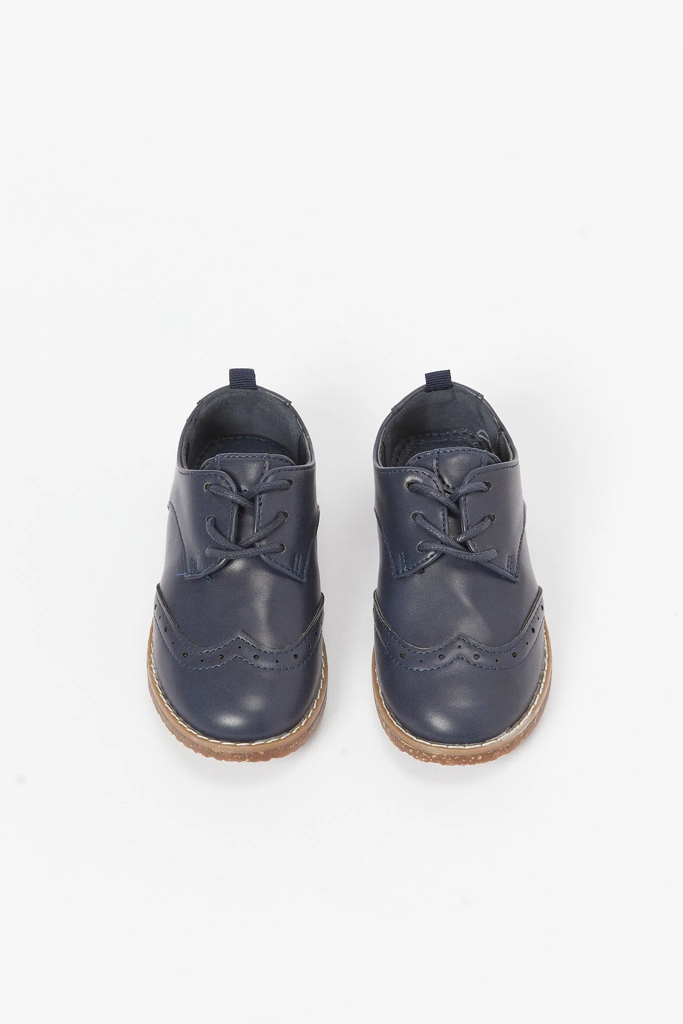 Boys Navy Lace-Up Shoes