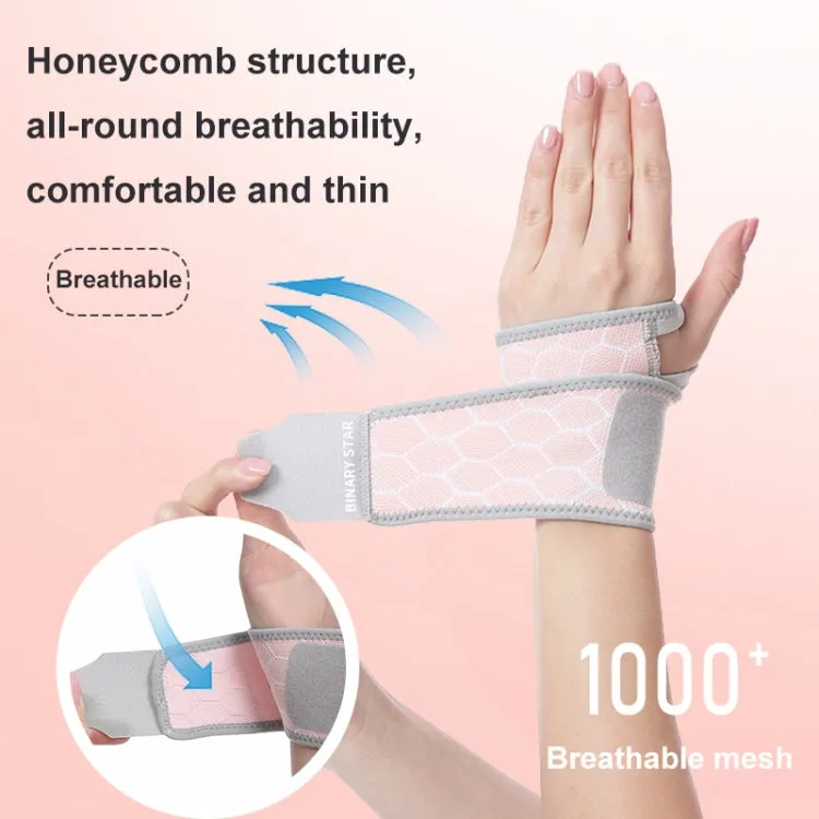 Breathable Adjustable Sports Wristbands Wrist Tendon Sheath Protective Wrap Bandage(Gray)