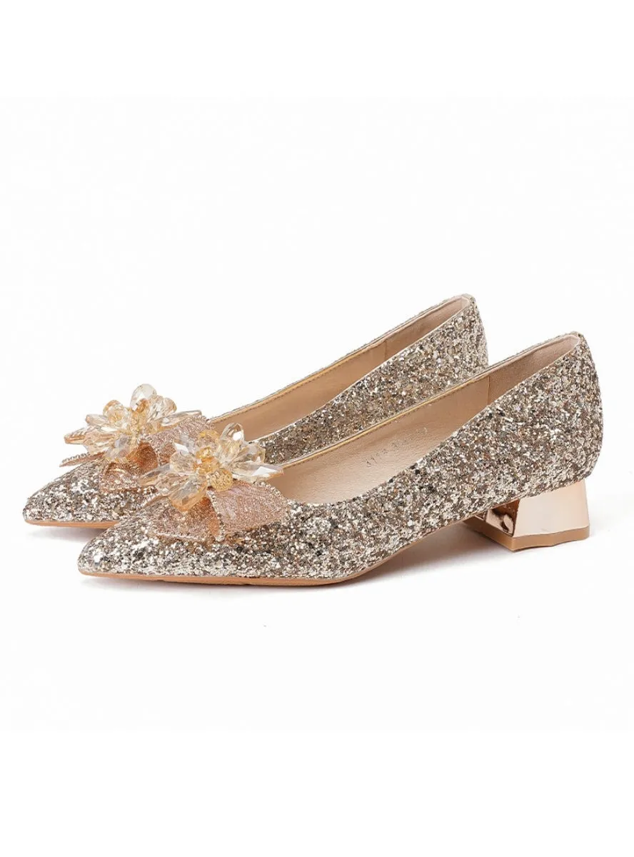 Bride Women's Shoes Crystal Platform Shoes