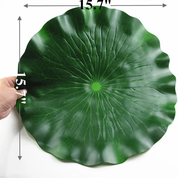 Bulk Artificial Lily Leaf Pads for Ponds Artificial Leaves for Outdoor Wholesale